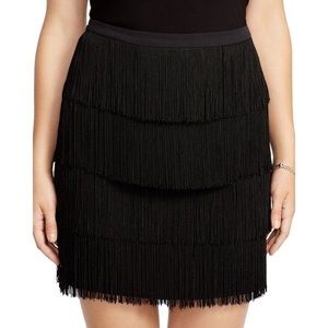 LAUREN Ralph Lauren Tiered Fringe Skirt Size 20W